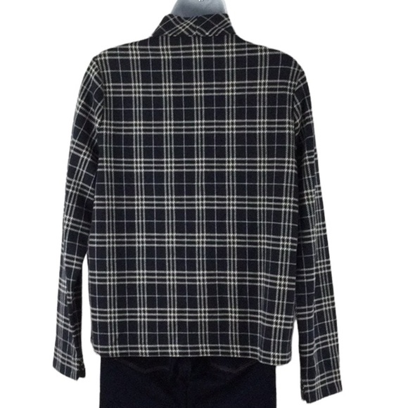 Ann Taylor Plaid Open Front Knit Cardigan Sz M - Picture 5 of 10